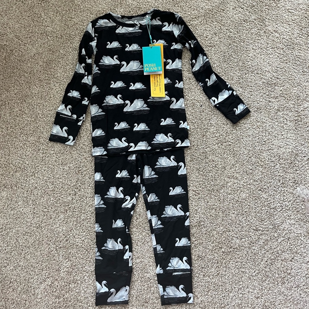 Posh Peanut Black Swan Pajamas